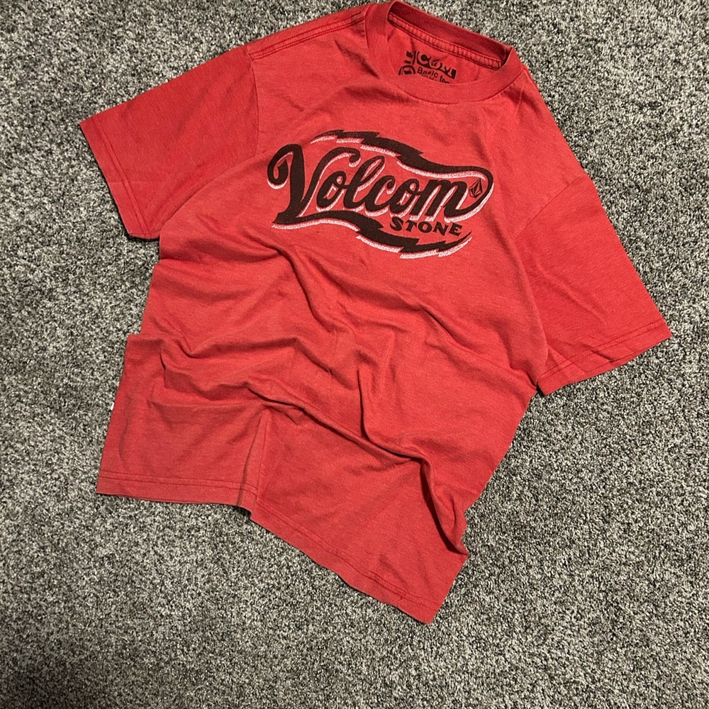 Volcom Vintage Red Crew Neck Tee